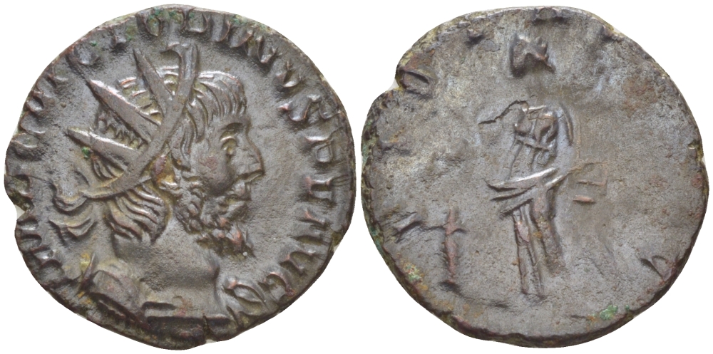 Римская Империя (императоры в Галлии) антониниан 271 - 274 Тетрик I. SALVS AVGG, Салюта, божество Здоровья, Колония Агриппины, Good Very fine RIC 126 биллон 1073-14-103