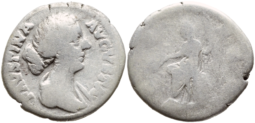 Римская Империя денарий 161-175 Фаустина Младшая, жена Марка Аврелия fine серебро 270-242