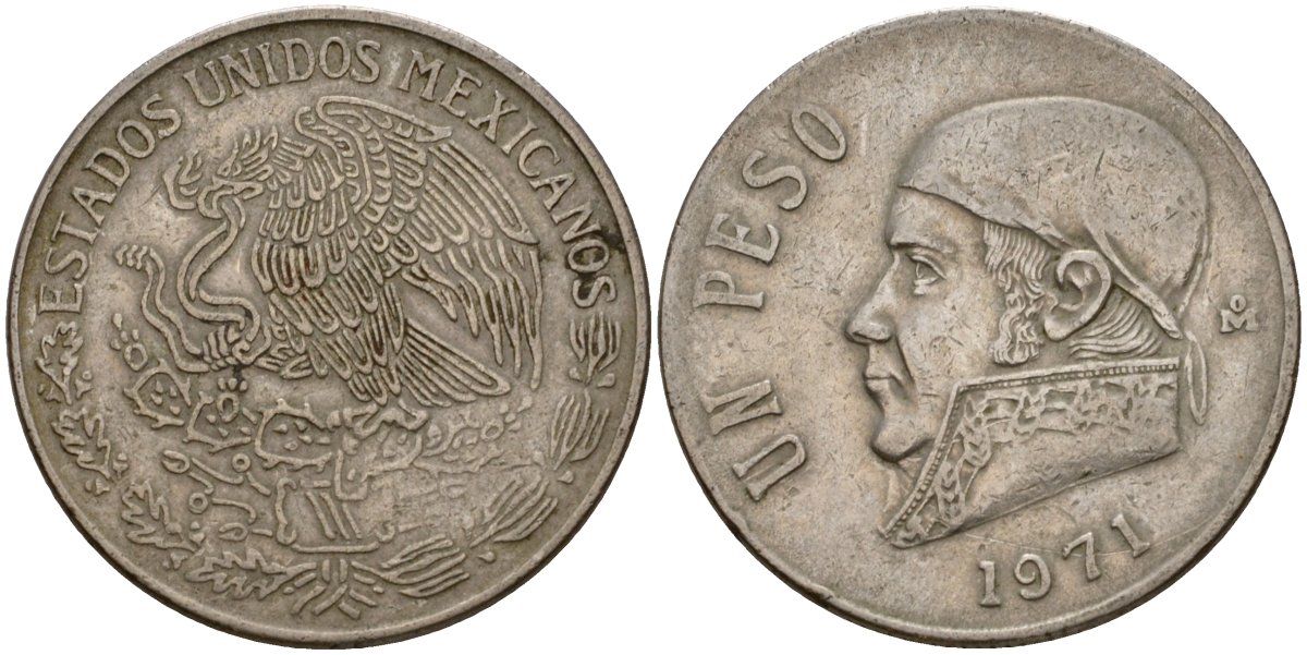 Мексика 1 песо 1971 Хосе Мария Морелос KM 460 медно-никель 4599-1223