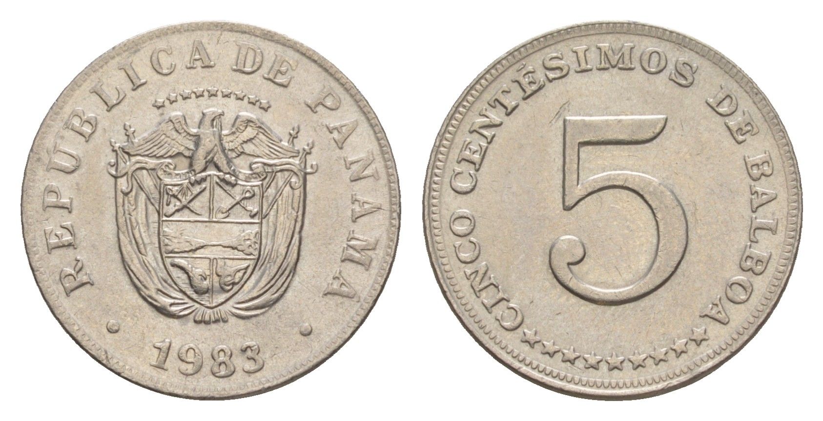 Панама 5 сентесимо 1983 KM 23.2 медно-никель UNC 4644-114