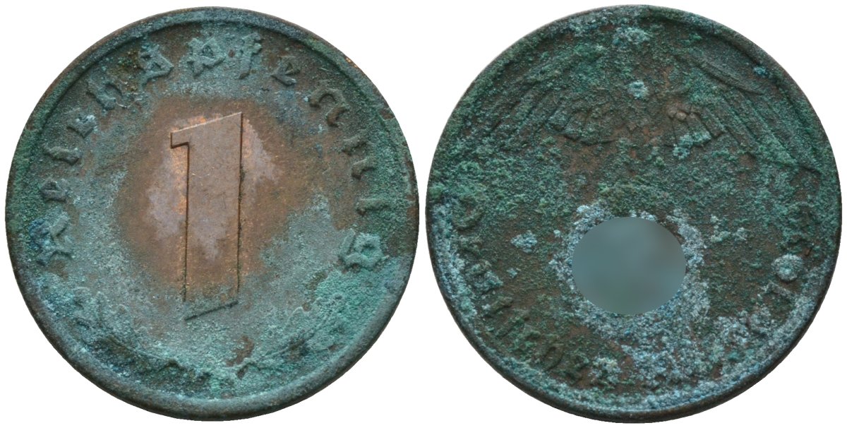 Германия 1 рейхспфенниг 1939 A KM 89, J. 361 бронза 4147-1165