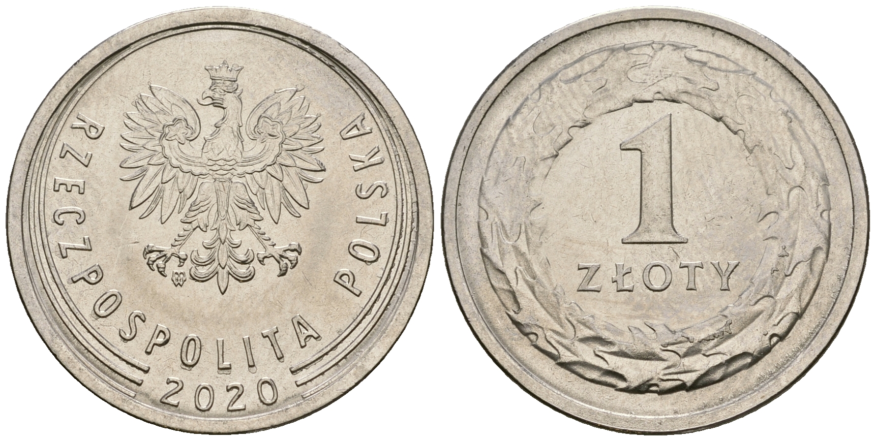 Польша 1 злотый 2020 MW KM 974 медно-никель 4584-722