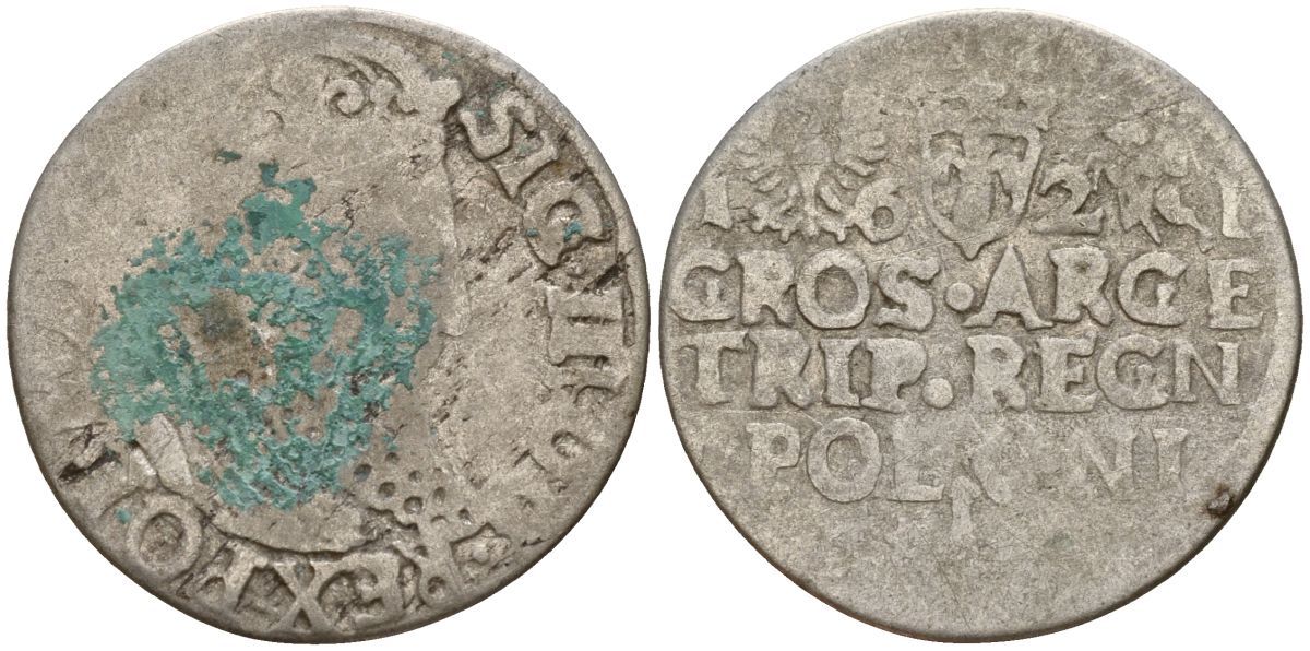 Польша, Эльбинг трояк (3 гроша) 1622 Сигизмунд III Ваза (1587-1632), Монетный двор Краков, герб "Сас" - управляющий монетного двора Миколай Данилович в 1616-1624 Iger K.22.1.a, KM 31 серебро 4160-244