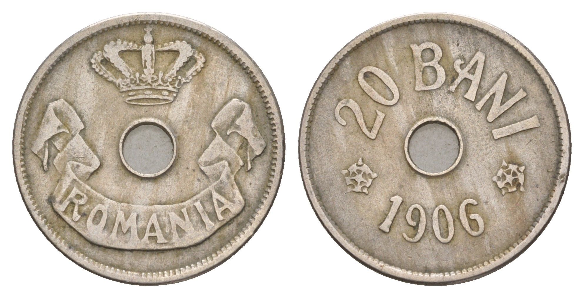 Румыния 20 бань (бани) 1906 Кароль I (1881-1914) KM 33 медь 4654-211