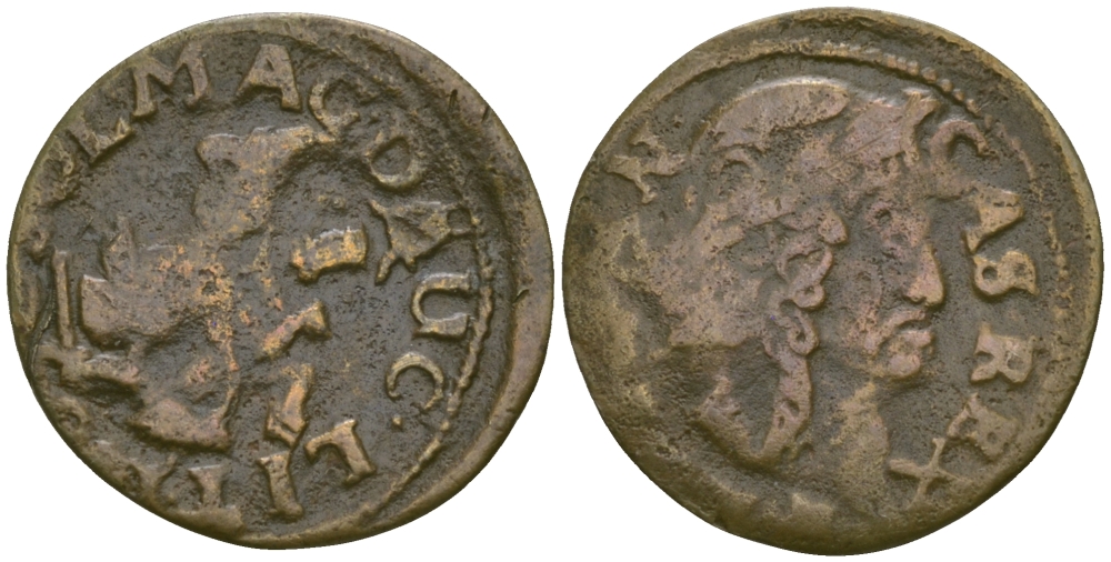 ЛИТВА 1 ШИЛЛИНГ 1660-1666 ЙОХАН КАЗИМИР (ЯН II КАЗИМИР 1648-1668) KM 50 медь 99-1041