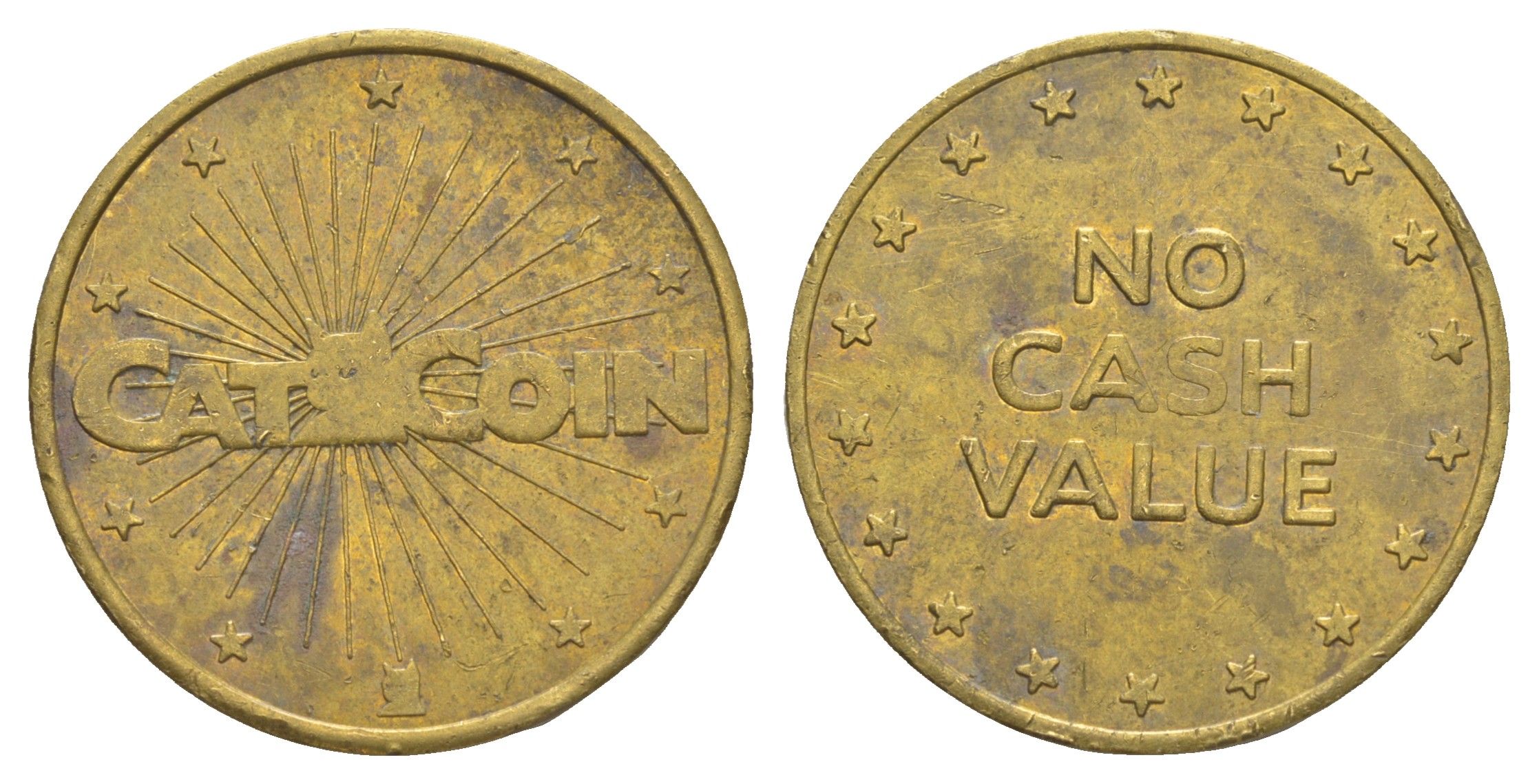 Люксембург жетон для автоматов - монета Кошка ND диаметр 28,5 мм, вес 8 гр латунь 4172-445