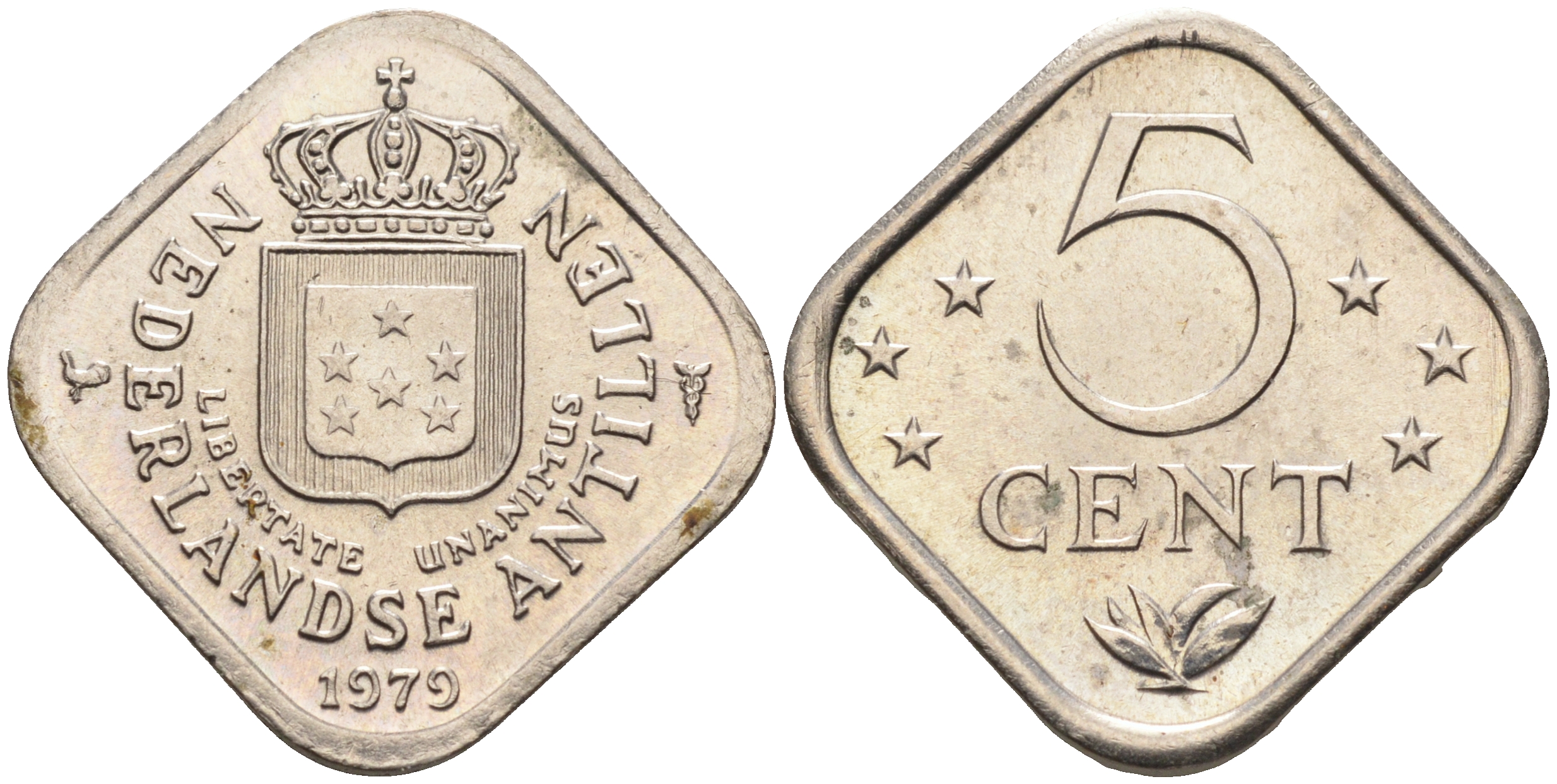 Нидерландские Антилы 5 центов 1979 Юлиана (1948-1980) KM 13 медно-никель 4141-1247