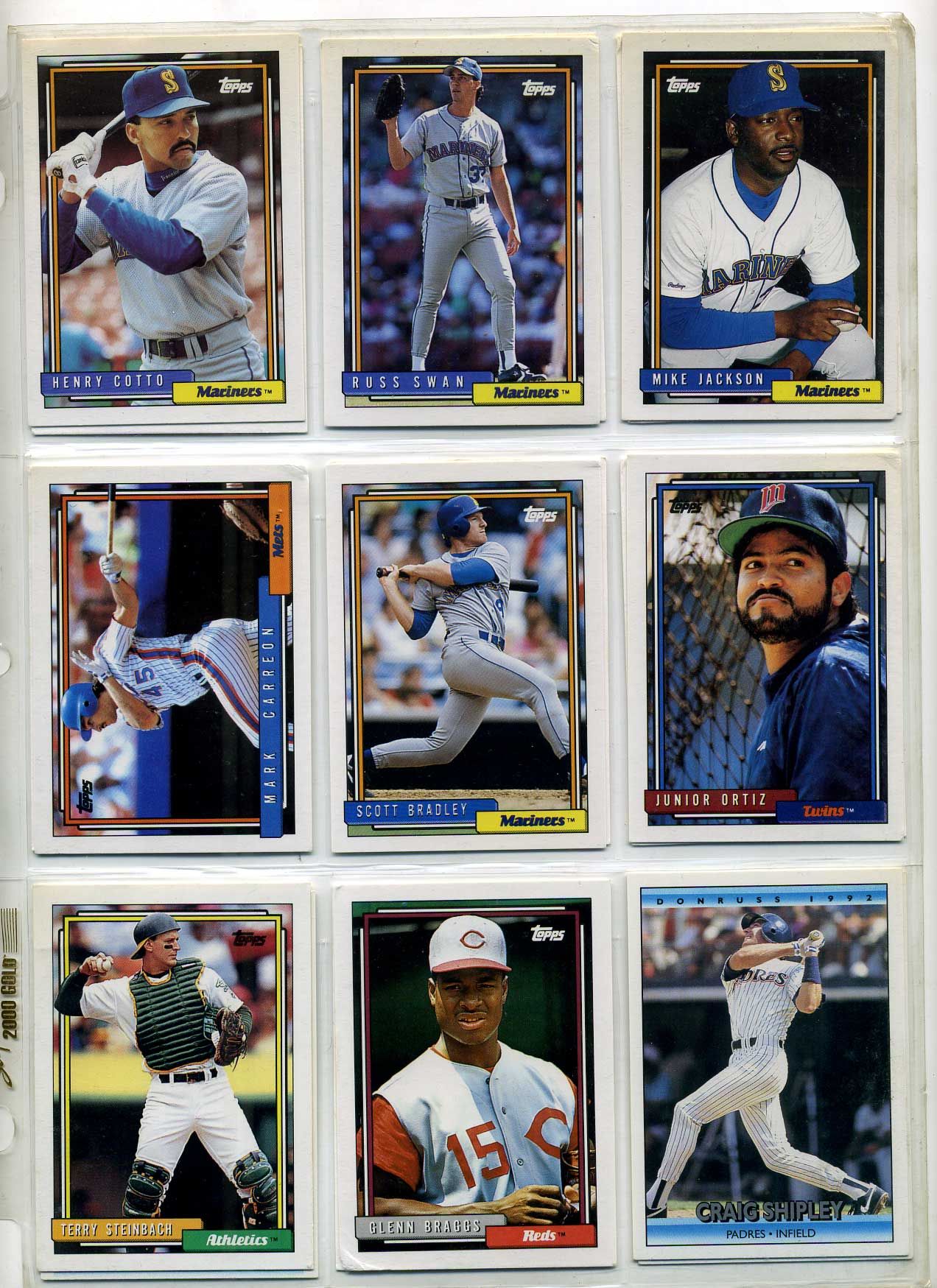 США КАРТОЧКИ БЕЙСБОЛЬНЫЕ 9 штук разных 7501-31