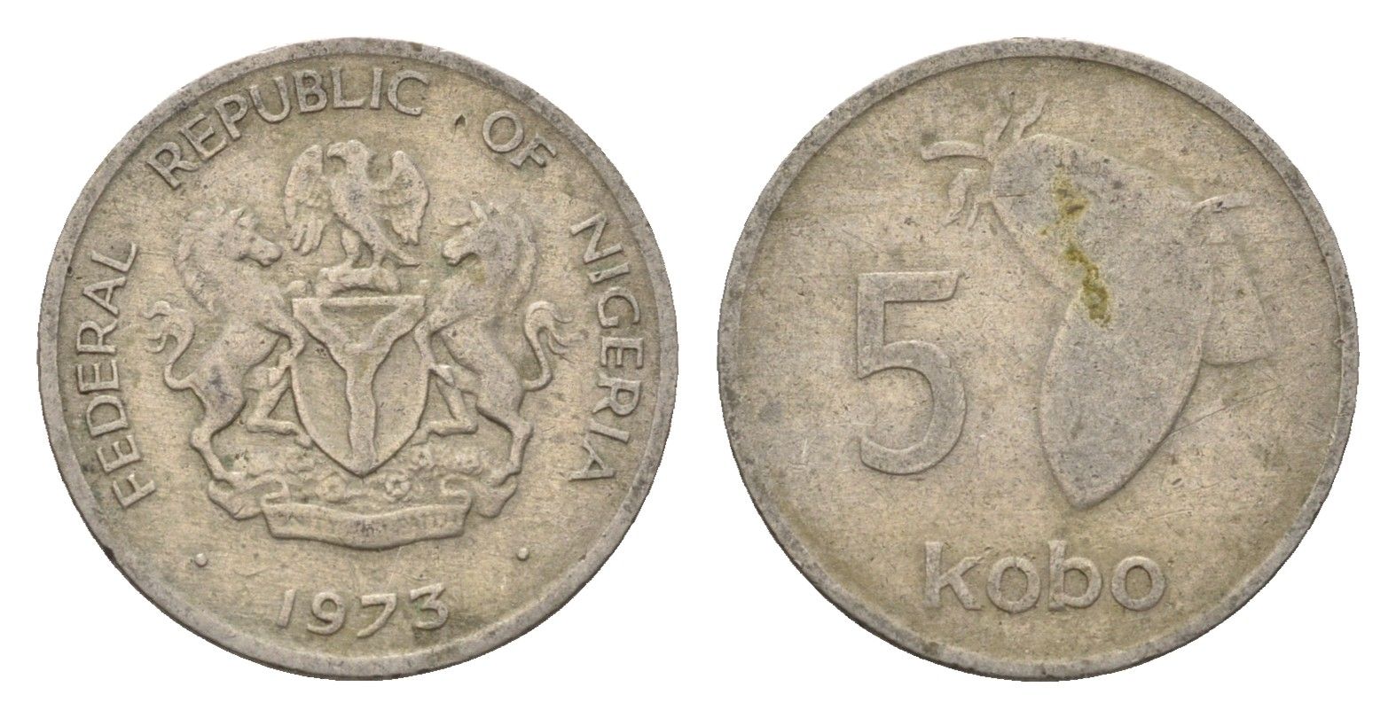 Нигерия 5 кобо 1973 KM 9.1 медно-никель 4701-1247