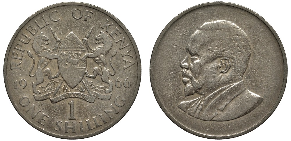 Кения 1 шиллинг 1966 Джомо Кениата KM 5 медно-никель 3855-843