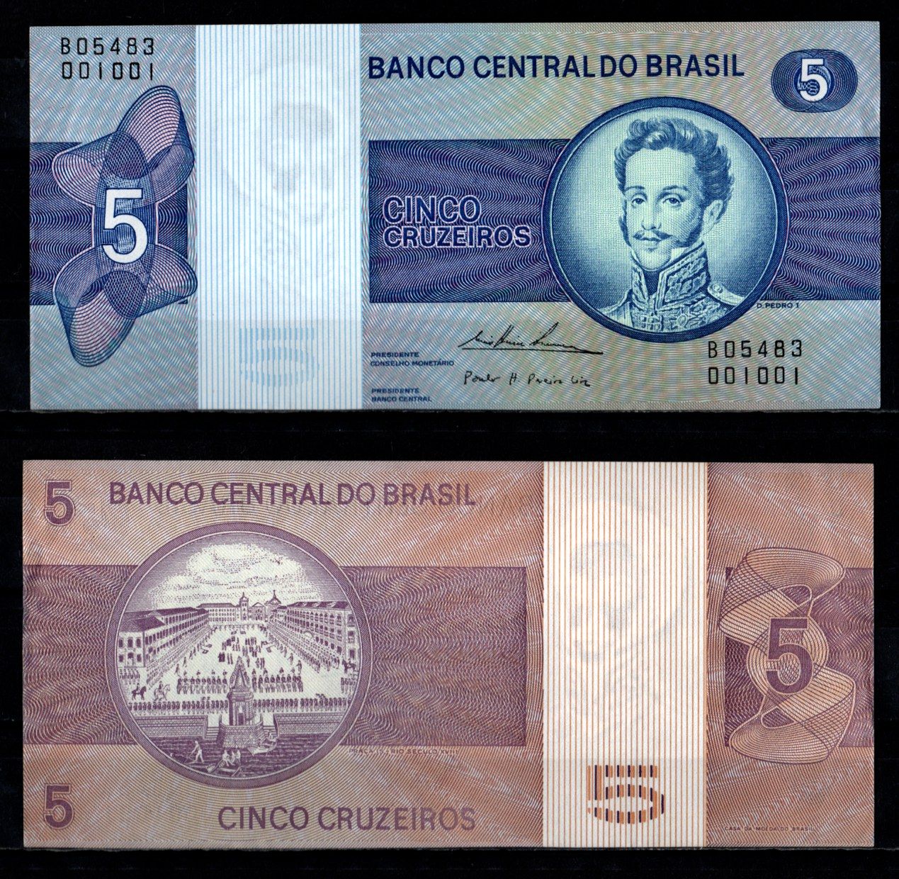 Бразилия 5 крузейро ND (1970-1979) Pick 192 c бумага 7191-34-1-1