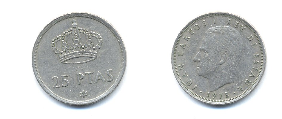 ИСПАНИЯ 25 ПЕСЕТ 1978 KM 808 медно-никель 54-2017