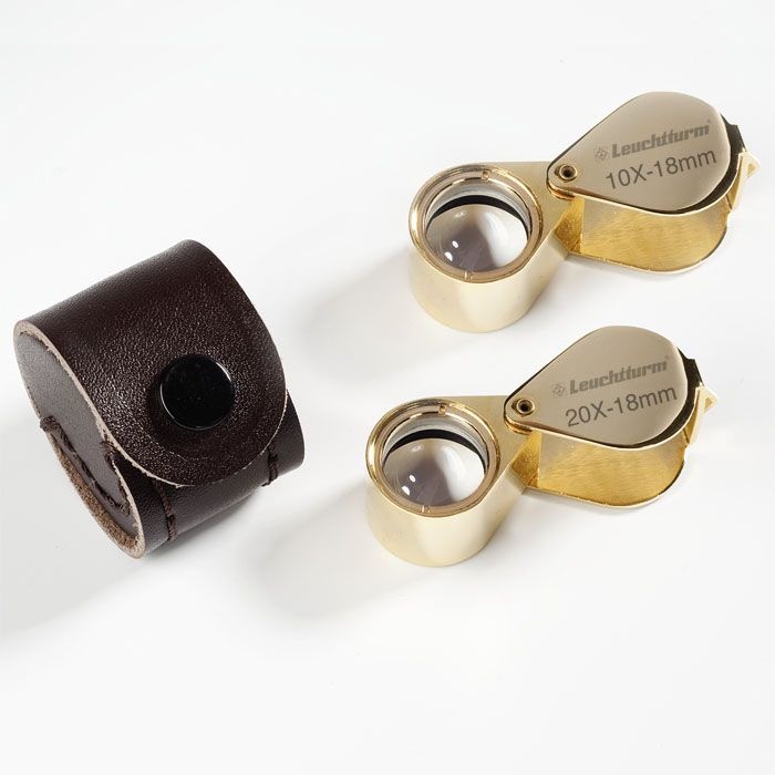 Лупа прецизионная 10-кратная, позолоченная. Leuchtturm. 338879
