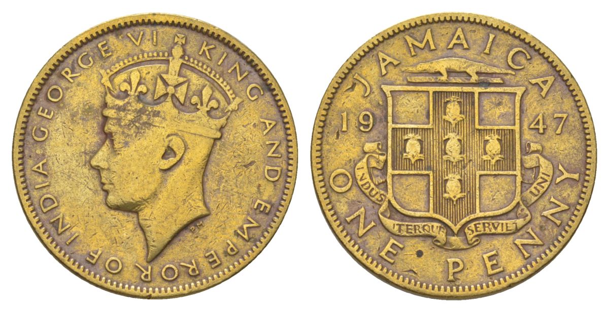 Ямайка 1 пенни 1947 KM 32 никель латунь 4628-546