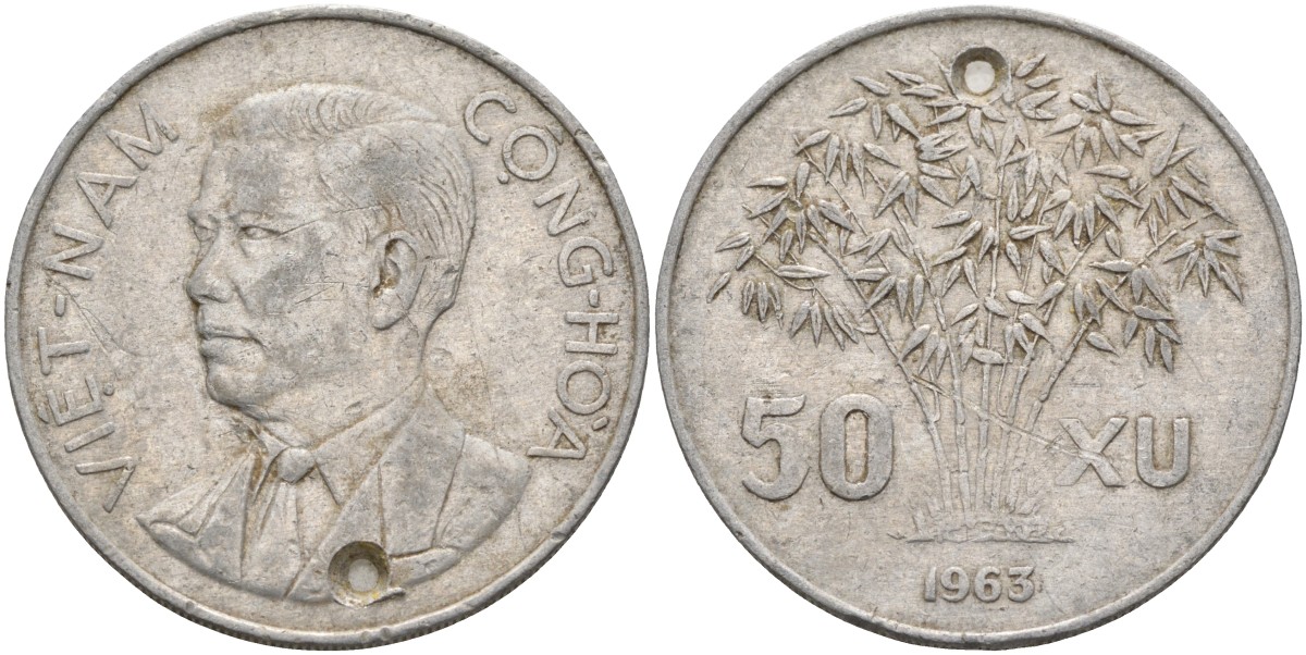 Южный Вьетнам 50 су 1963 KM 6 алюминий 4367-616