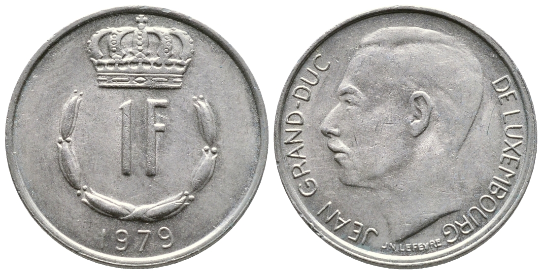 ЛЮКСЕМБУРГ 1 ФРАНК 1979 KM 55 медно-никель 4364-956