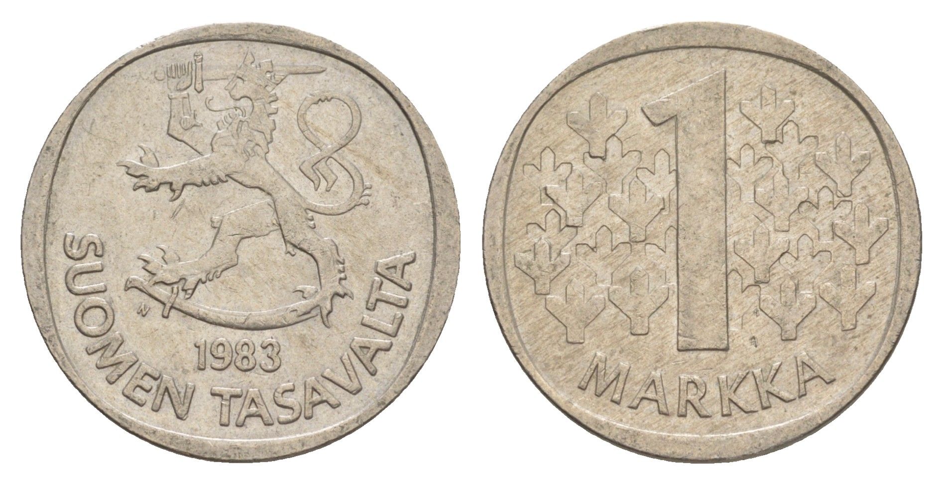 Финляндия 1 марка 1983 KM 49a медно-никель 4648-551