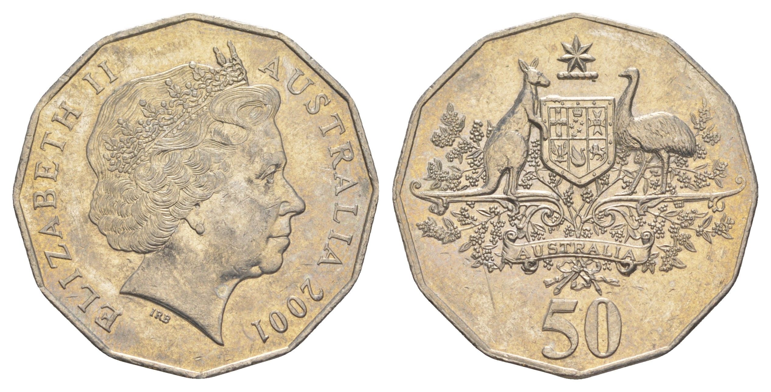 Австралия 50 центов 2001 Столетие Федерации - Австралия KM 491.1 медно-никель 69-931