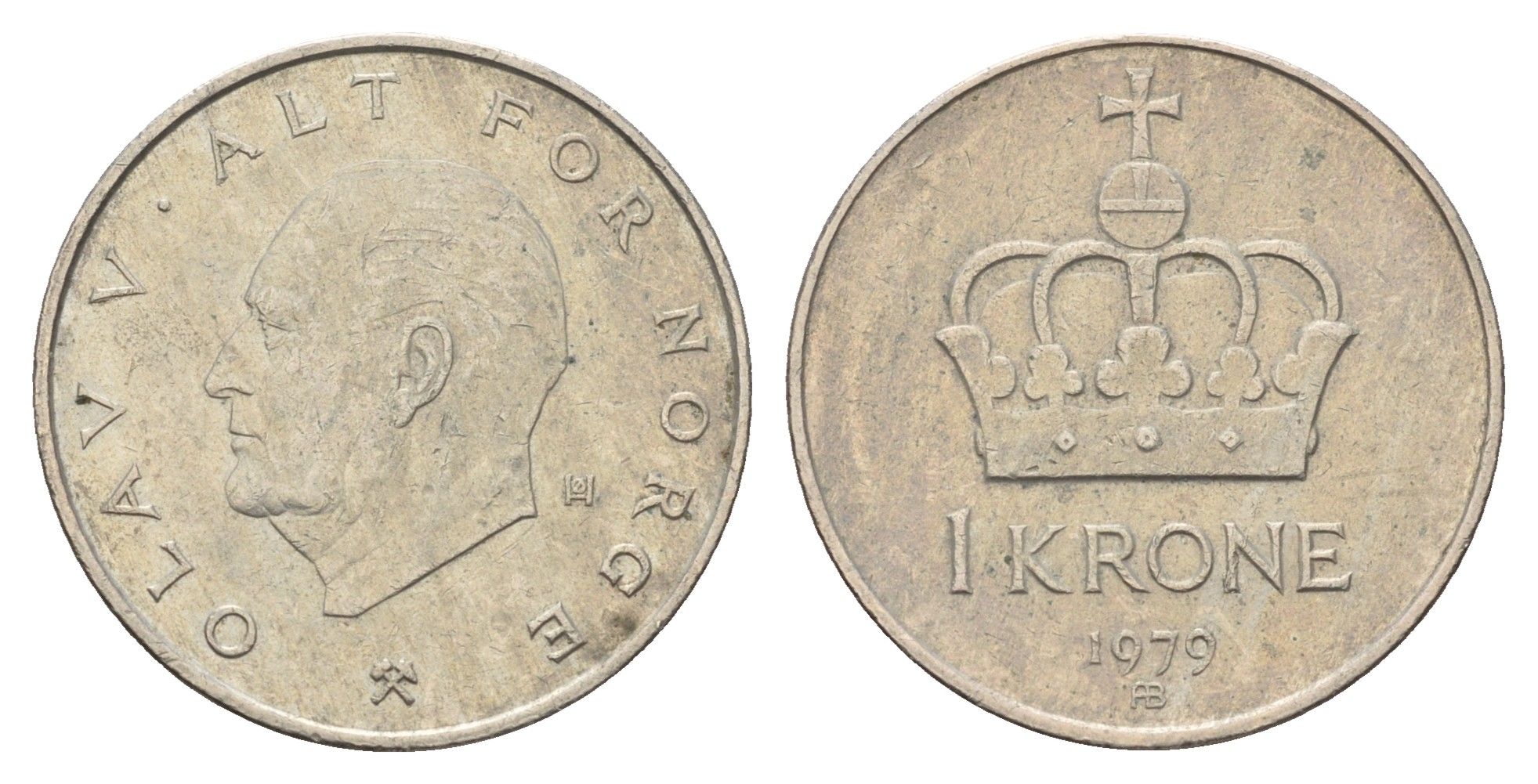 Норвегия 1 крона 1979 Улаф V (1957-1991) KM 419 медно-никель 117-615