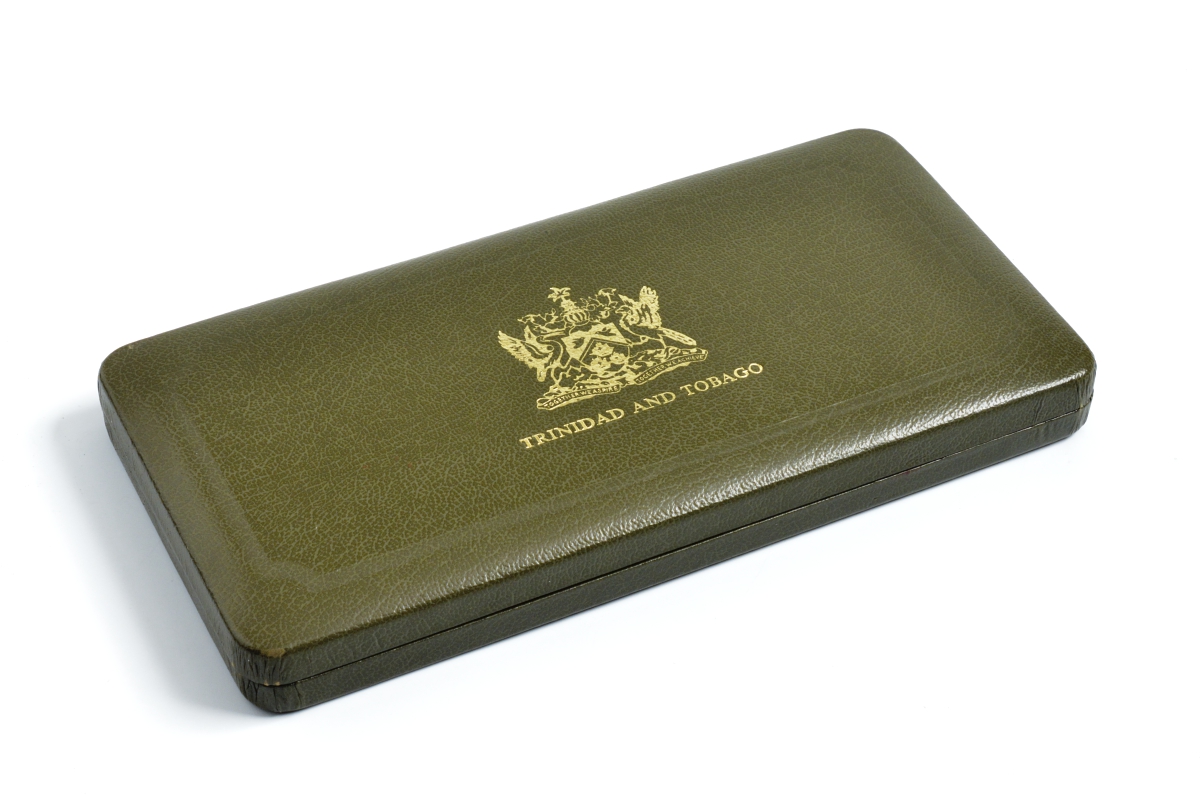 Тринидад и Тобаго набор из 8 монет 1975 в оригинальной коробке, с сертификатом KM Ps 10 PROOF 8-2-04-14