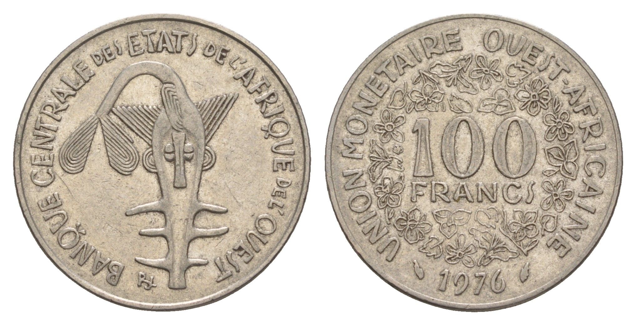 Западная Африка (BCEAO) 100 франков 1976 KM 4 никель 4656-921