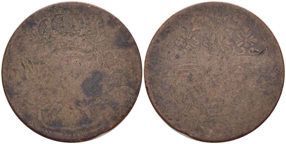 Швеция 1/2 эре 1720-1721 FRS-SM KM 380 (250) медь 28-722