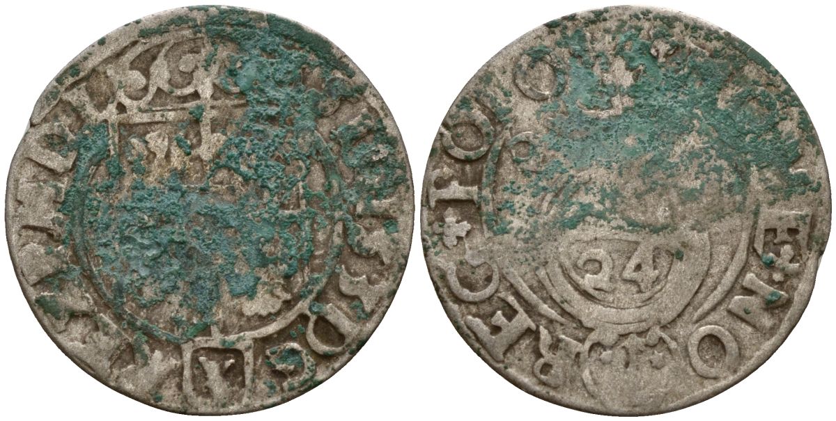 Польша 3 полкера (3 полторака - 1 крейцер) ND (1620-1627) Сигизмунд III Ваза (1587-1632) KM 41 серебро 4158-1128