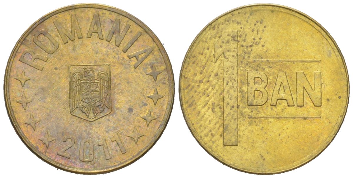 Румыния 1 бан 2011 KM 189 сталь плакировнная латунью 192-1064