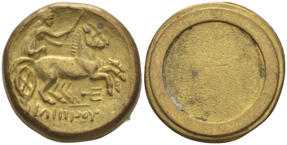 АНТИКА ЖЕТОН ND КОЛЕСНИЦА желтый металл 4544-1047