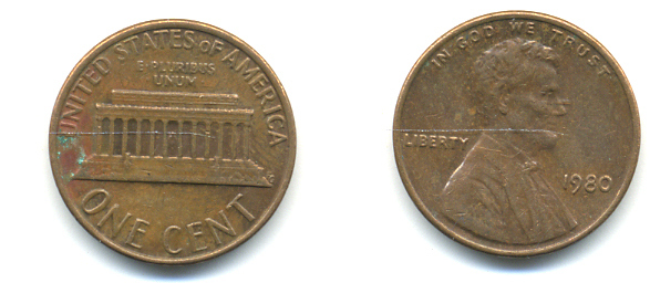 США 1 цент 1980 Авраам Линкольн KM 201 медь цинк 86-121