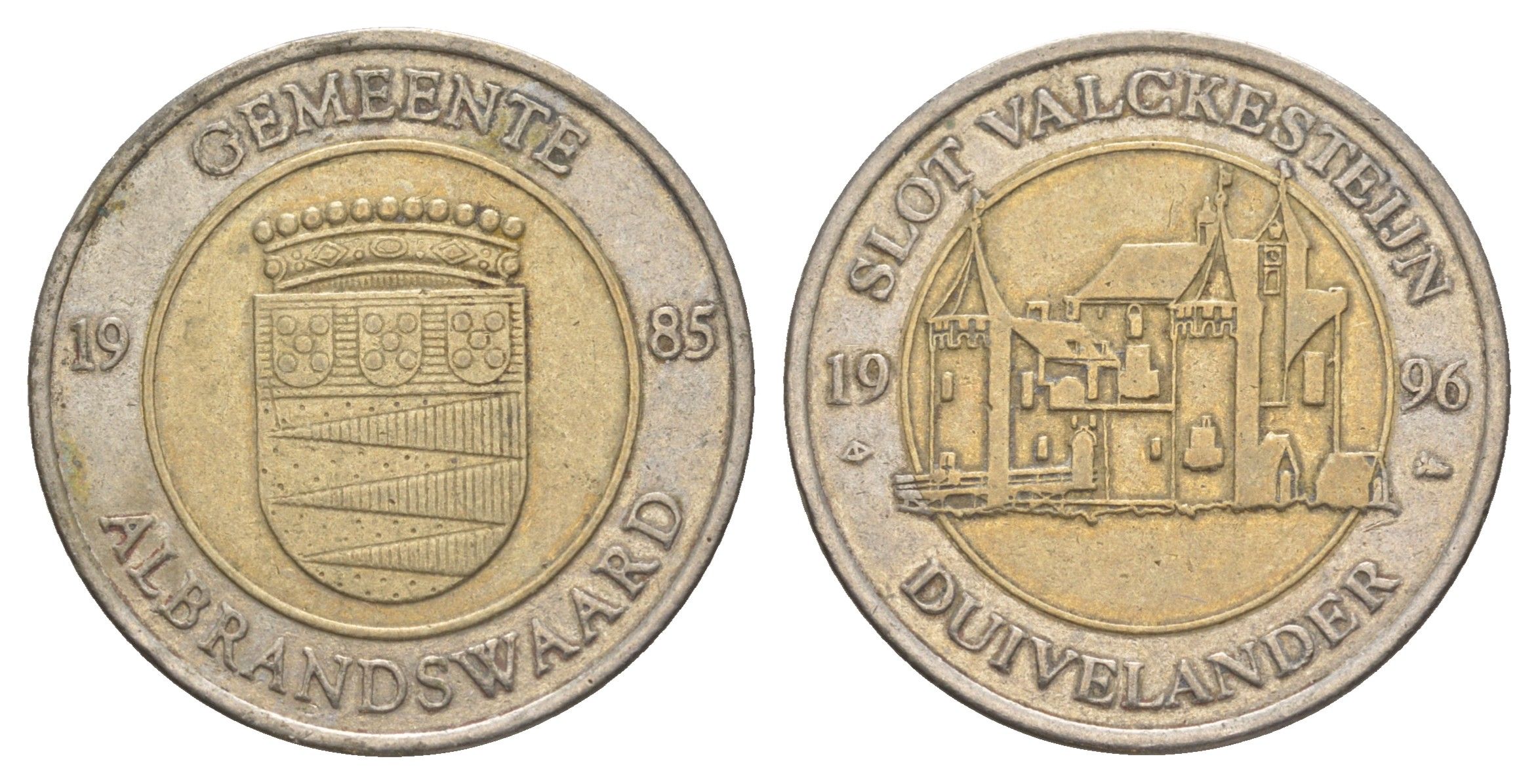 Нидерланды, Албрандсвард муницпиальная медаль ND диаметр 29,9 мм, вес 10,4 гр биметалл 4645-1111