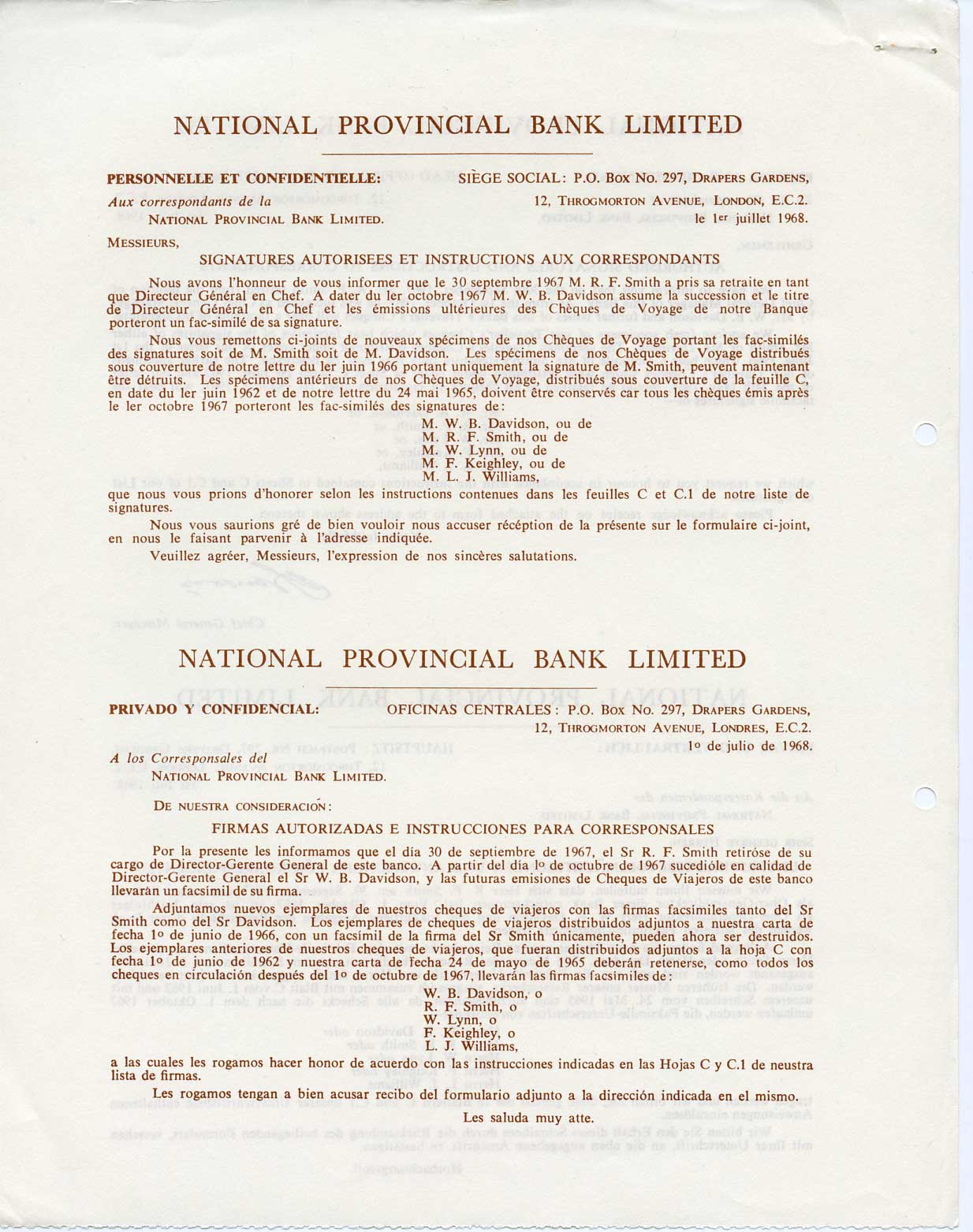 Англия, Национальный Провинциальный банк Лтд оригинальный буклет 1968 изображение 2, 5, 10, 20 и 50 фунтов, образец Specimen   бумага  UNC (пресс) 5548-3-2-2