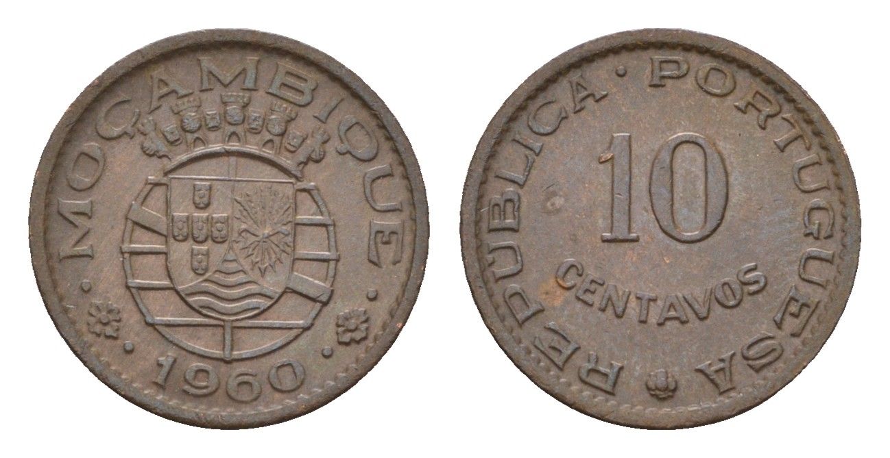 Мозамбик 10 сентаво 1960 KM 83 бронза 4679-631