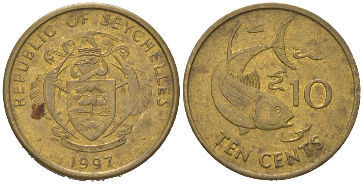 Сейшельские острова (Сейшелы) 10 центов 1997 KM 48 латунь 4618-711