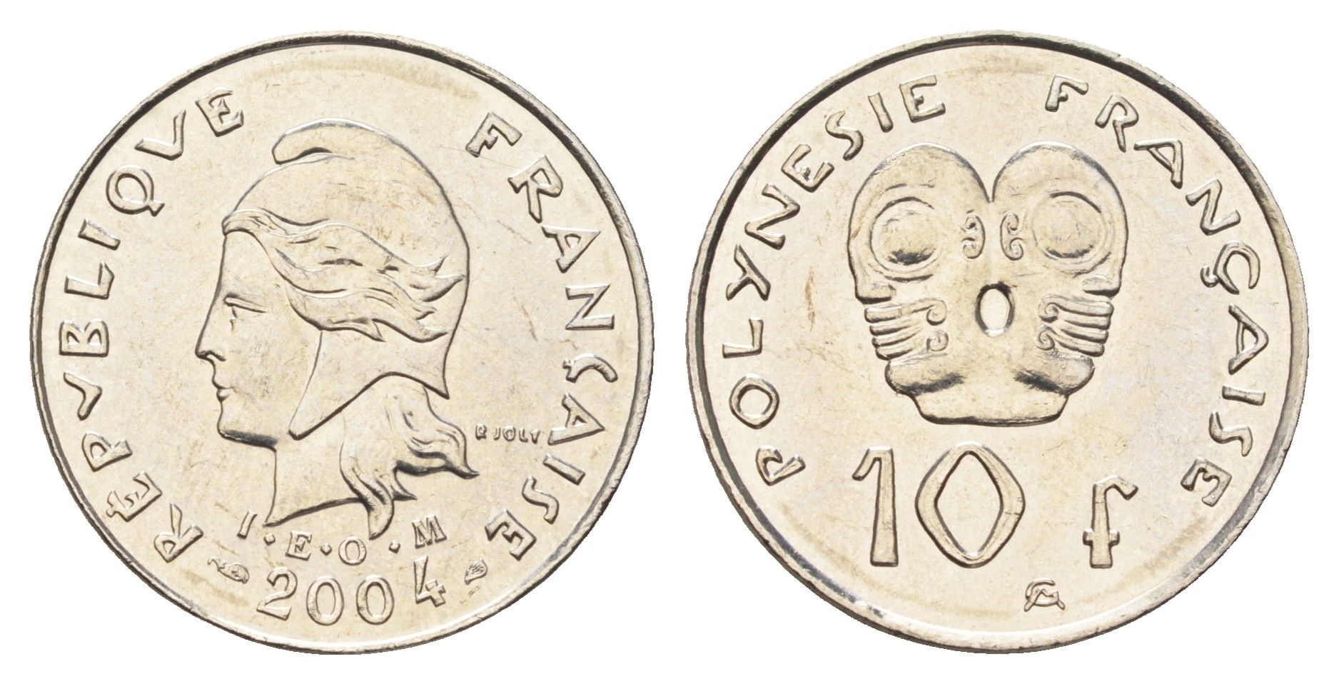 Французская Полинезия 10 франков 2004 KM 8 никель UNC 4666-523