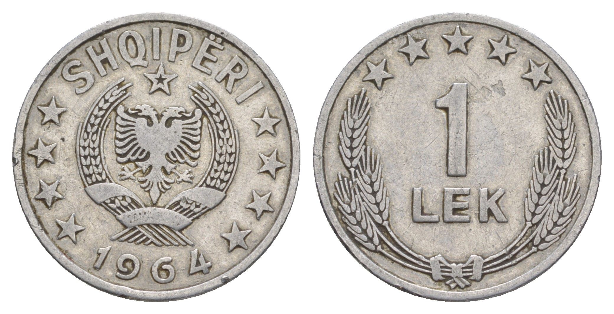 Албания 1 лек 1964 KM 43 алюминий 4646-1036