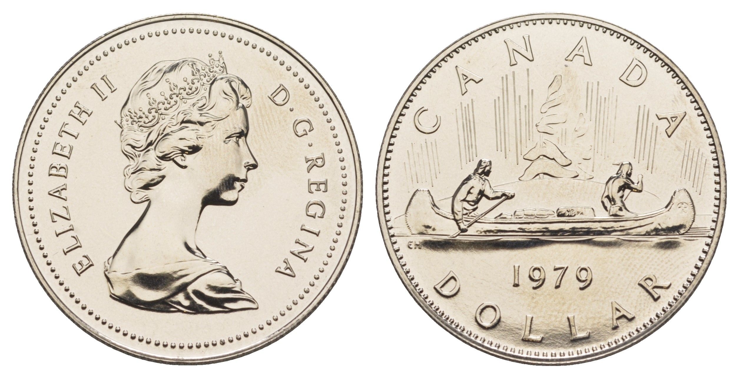 Канада 1 доллар 1979 Елизавета II (1952-2022), каноэ KM 120 никель PROOF-LIKE (BU) 4185-634