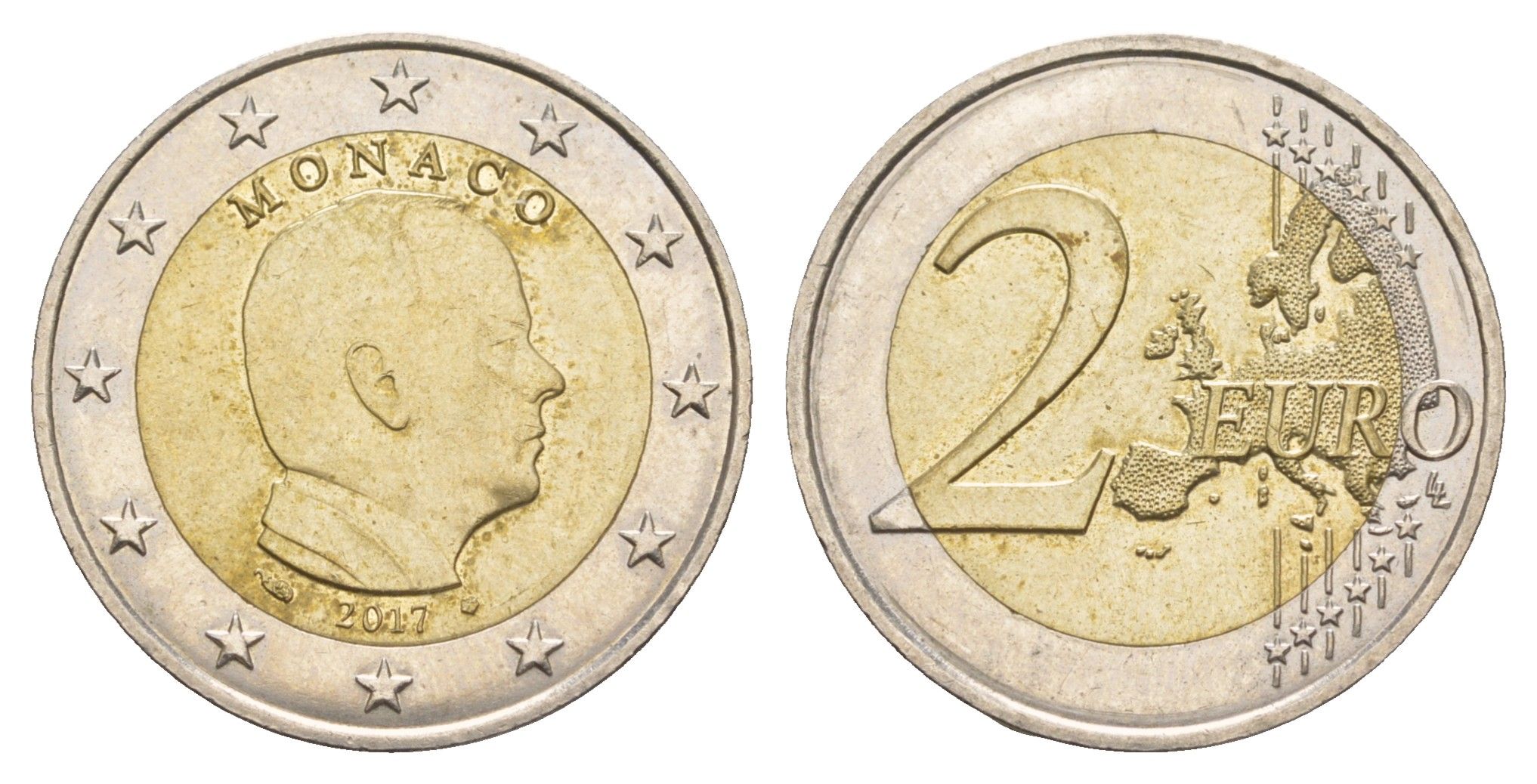 Монако 2 евро 2017 KM 195 биметалл UNC 4654-826