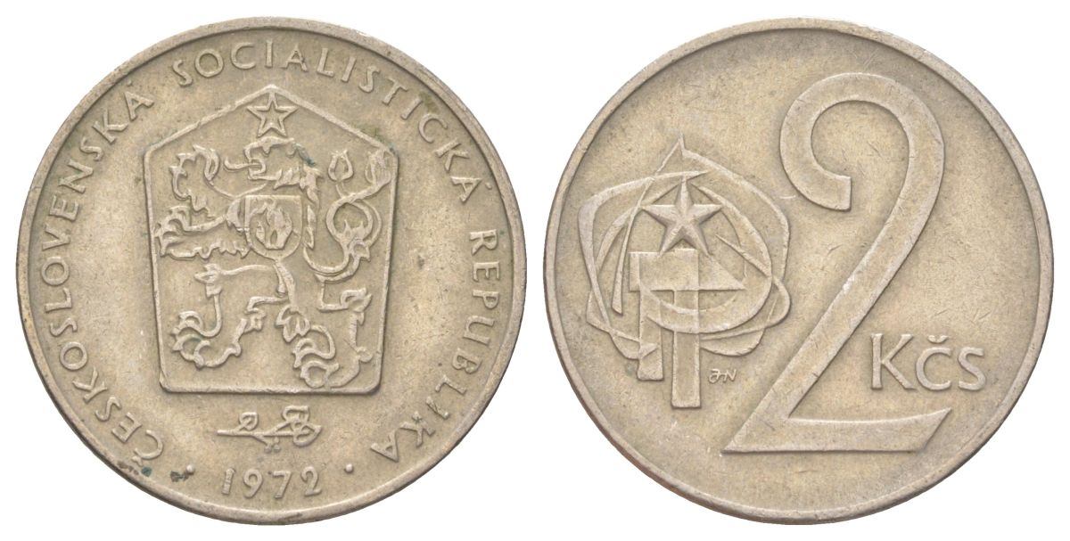 Чехословакия 2 кроны 1972 KM 75 медно-никель 4624-412