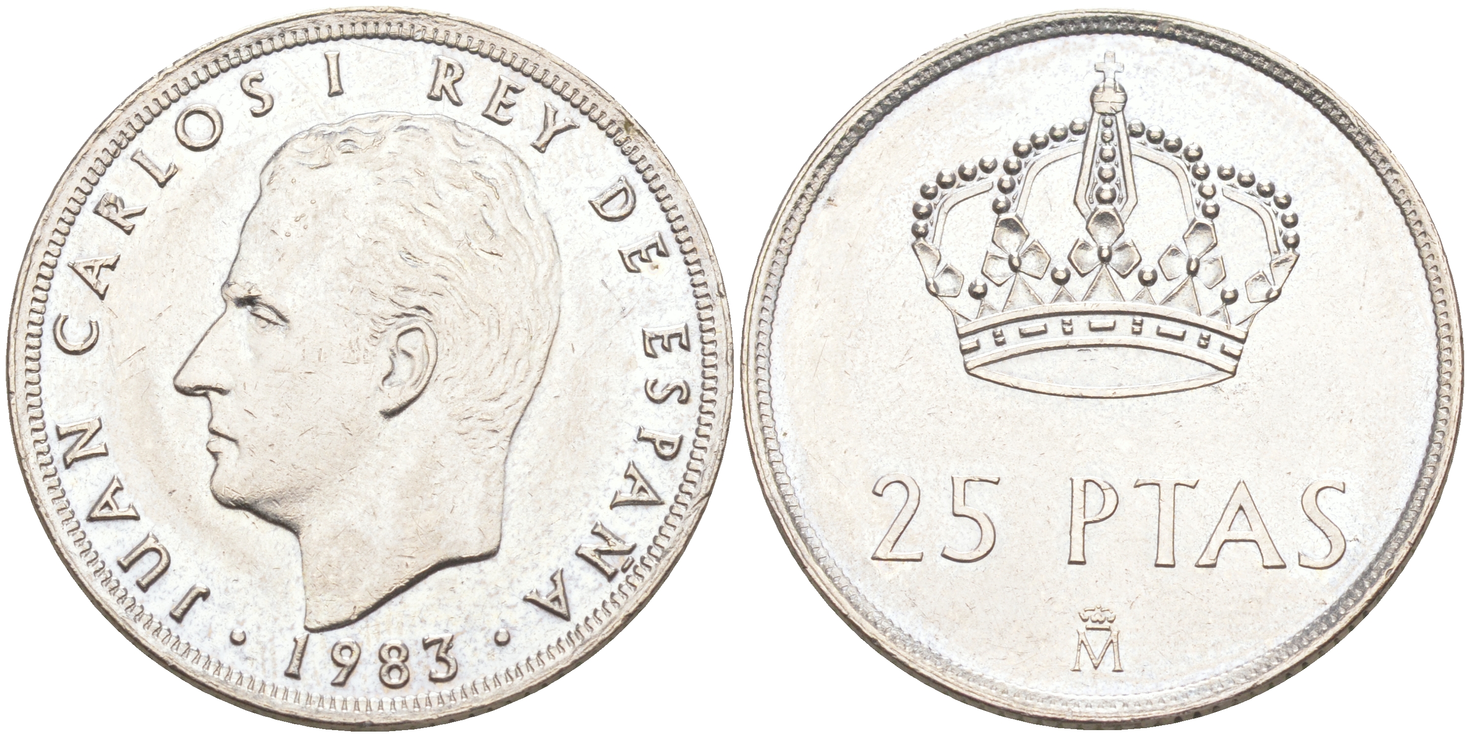 Испания 25 песет 1983 Хуан Карлос I (1975-2014) KM 824 медно-никель 106-243