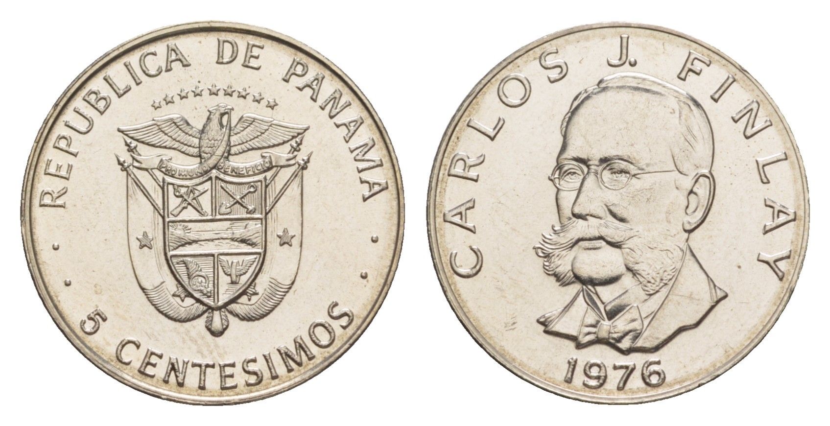 Панама 5 сентесимо 1976 KM 35 медь плакированная медно-никелем BU 4643-1252