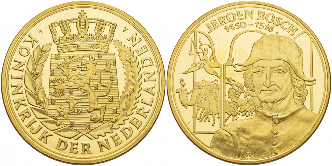 НИДЕРЛАНДЫ МЕДАЛЬ ДЖЕРОН БОШ (1450-1516) UNC 06-131-11
