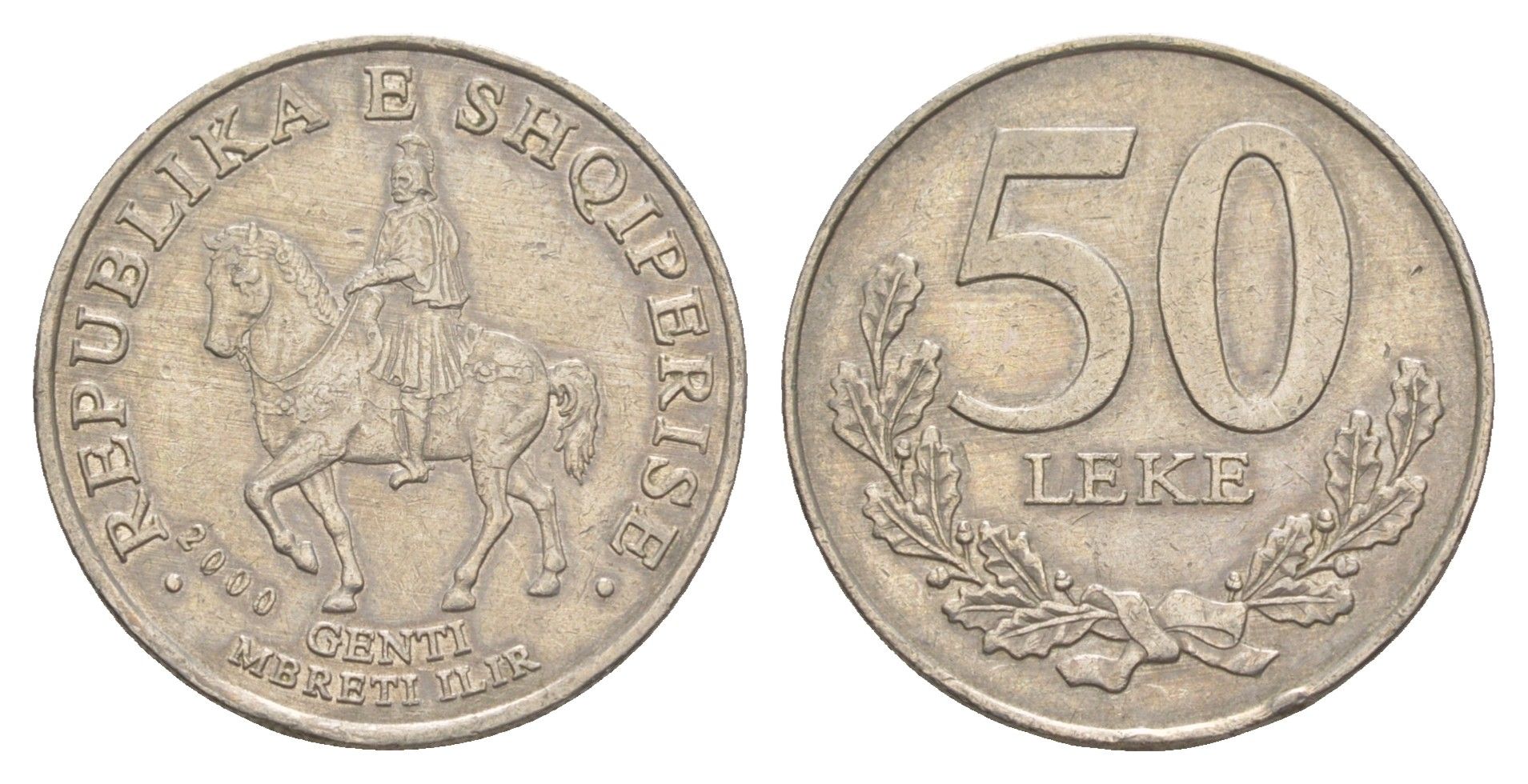 Албания 50 леков 2000 KM 79 медно-никель 4529-347
