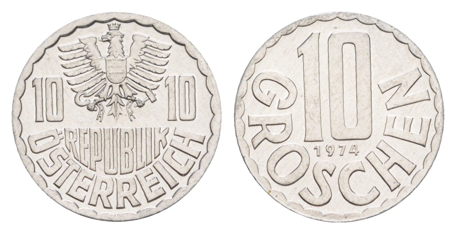 Австрия 10 грошей 1974 KM 2878 алюминий PROOF 4147-258