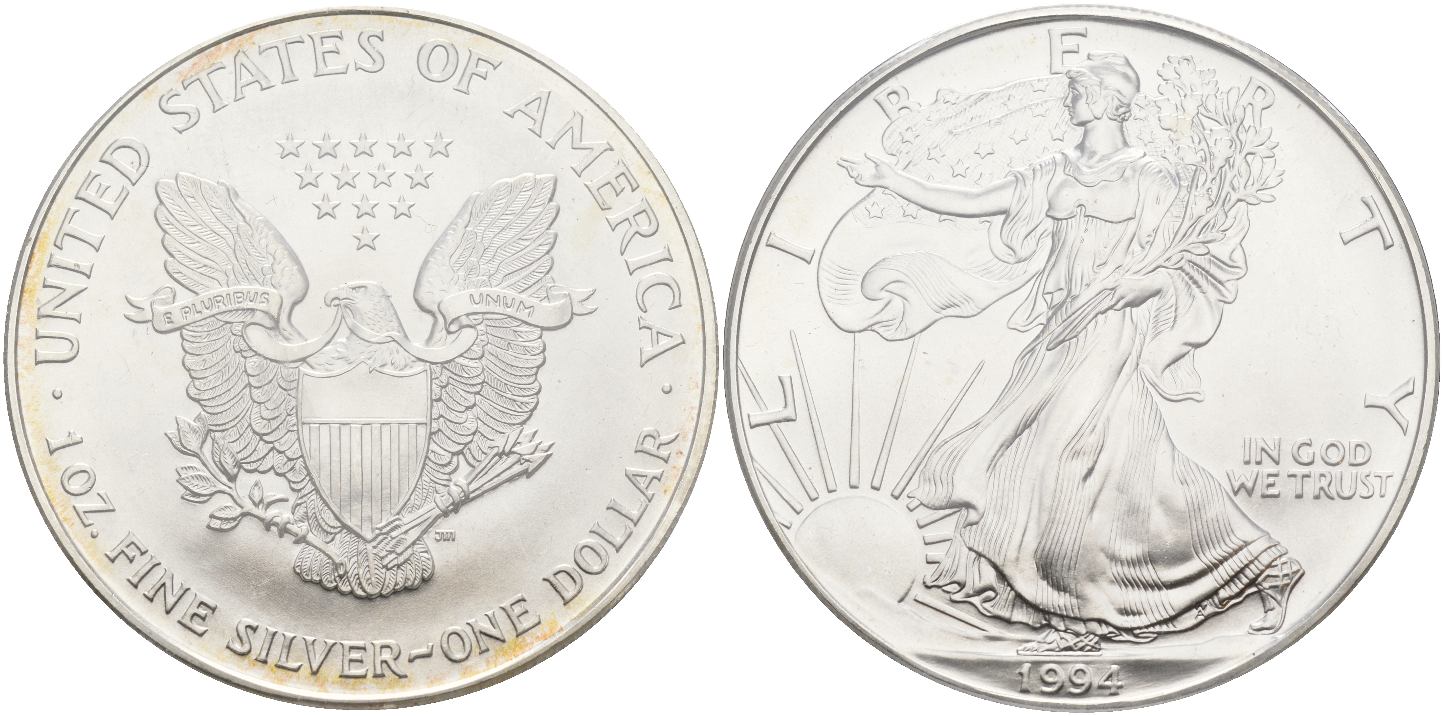 США 1 доллар 1994 шагающая свобода KM 273 серебро UNC 06-244-42