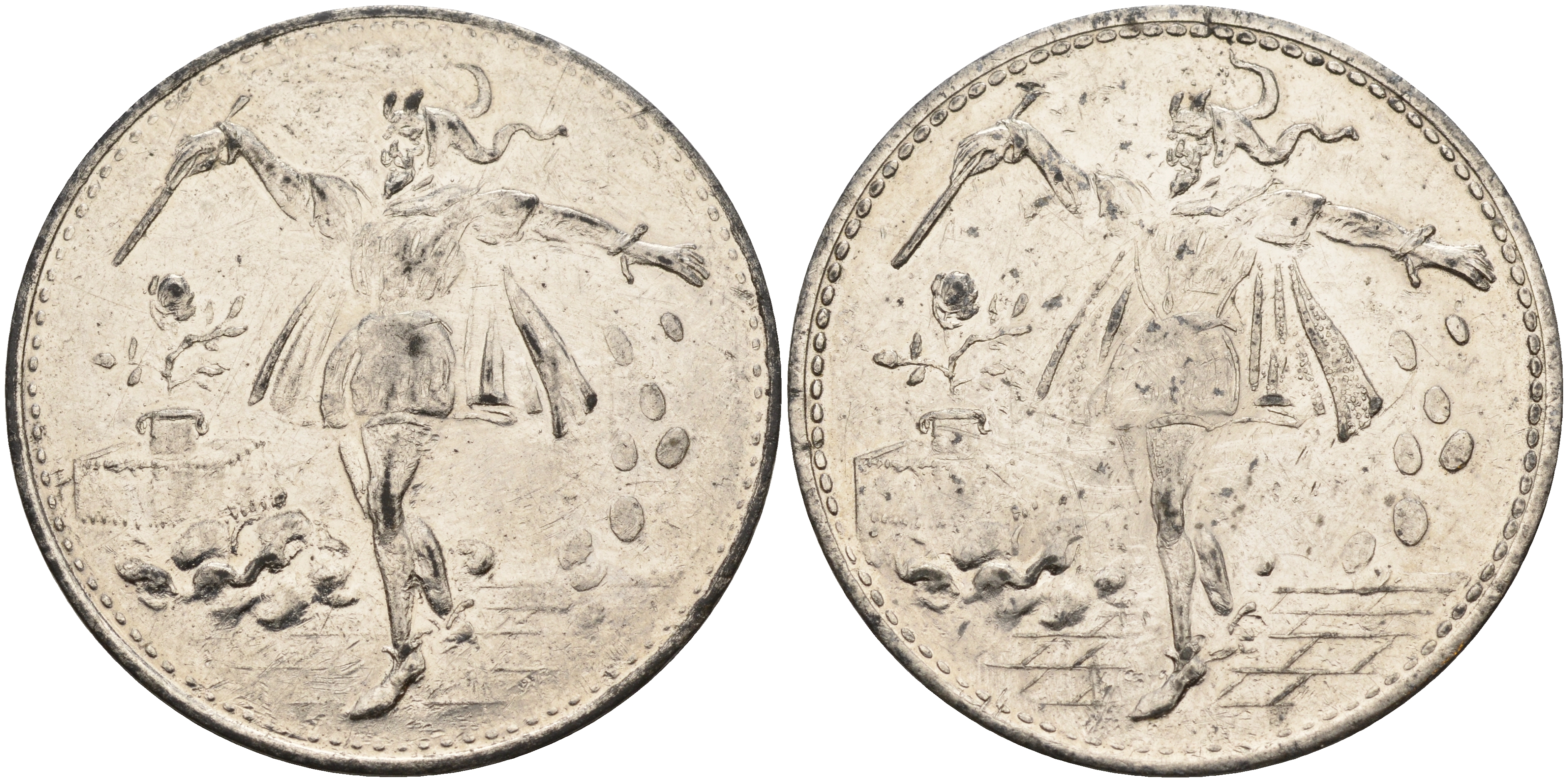 Германия жетон цирковой ND фокусник, диаметр 33,5 мм.  алюминий    4578-425