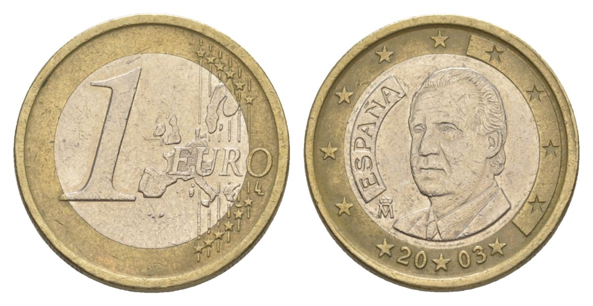 Испания 1 евро 2003 KM 1046 биметалл 4631-552