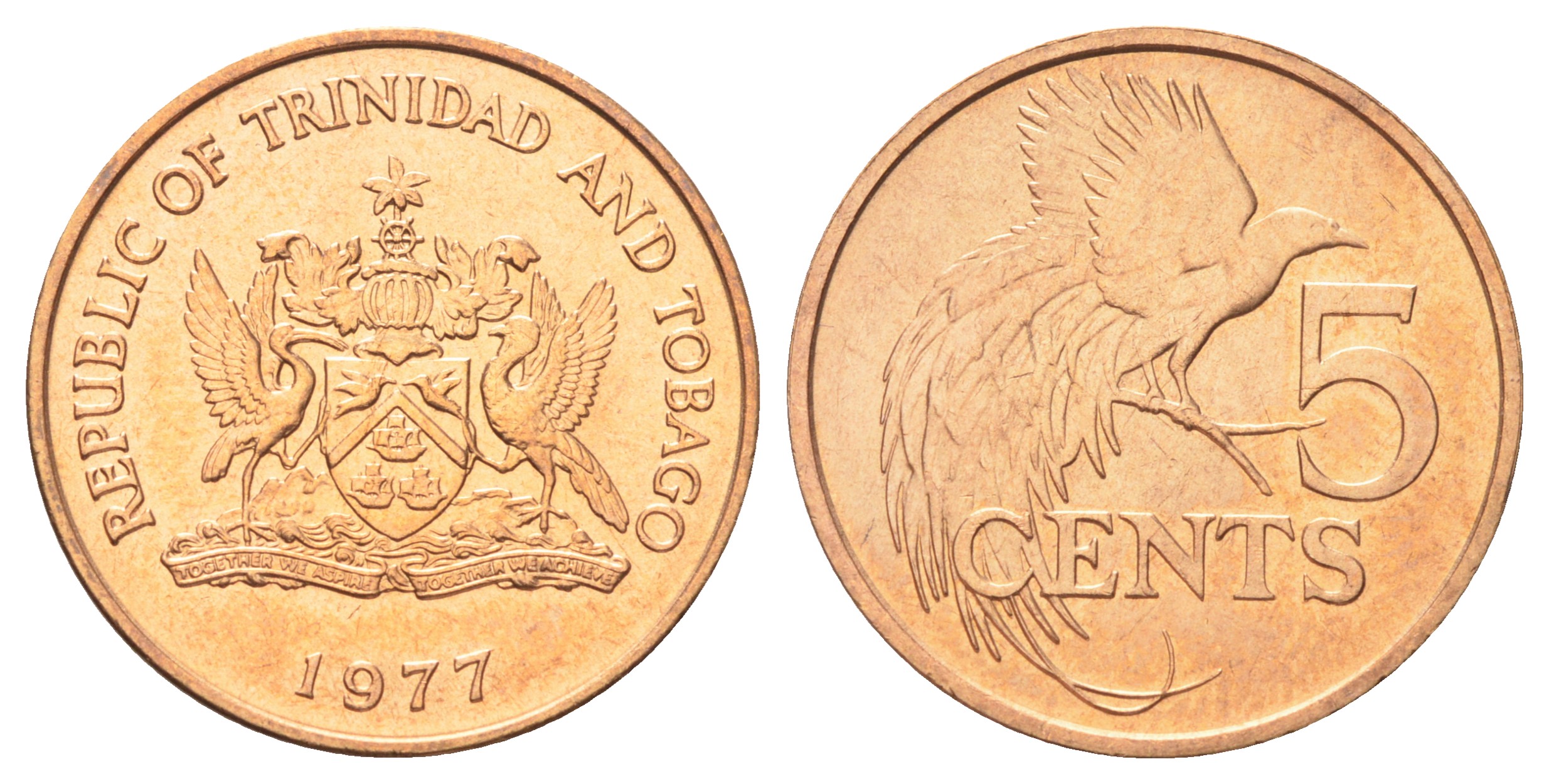Тринидад и Тобаго 1 цент 1973  KM 1 бронза  UNC  M41-18