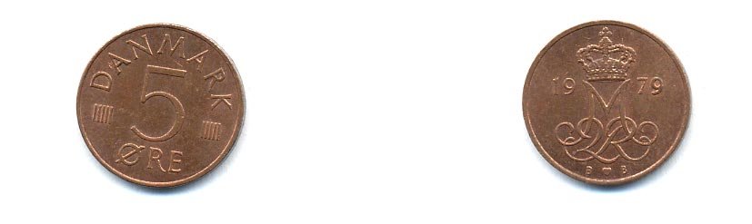 ДАНИЯ 5 ЭРЕ 1979 B; B, МАРГРЕТЕ II (1972-) KM 859.2 железо плакированное медью 4379-758