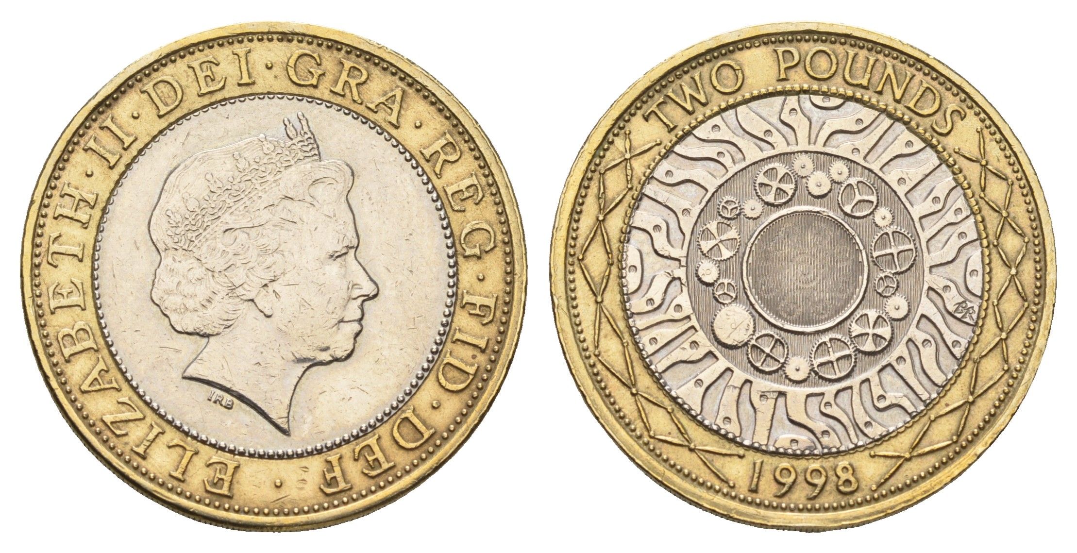 Великобритания 2 фунта 1998 Елизавета II (1952-2022) KM 994, Spink 4570 (K9) биметалл 3999-1022